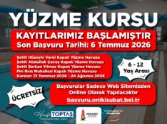 Onikişubat Belediyesi’nin ücretsiz Yaz Yüzme Kursları’nakayıtlar devam ediyor